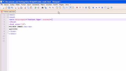 [HTML] Polskie znaki