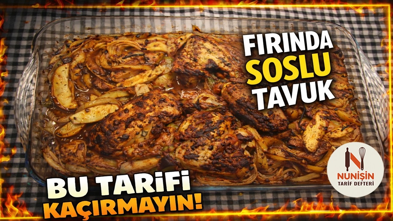 İftara Tek Tepside Nar Gibi Kızaran Fırında Soslu Tavuk | Pratik Ana Yemek #iftar #yemektarifleri