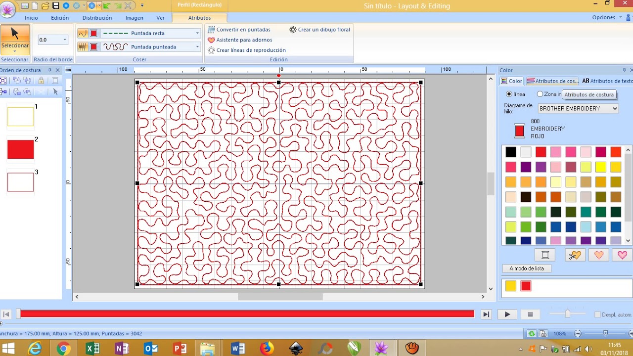 Matriz rápida de quilt no PE designer