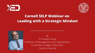 Webinar on Leading with a Strategic Mindset