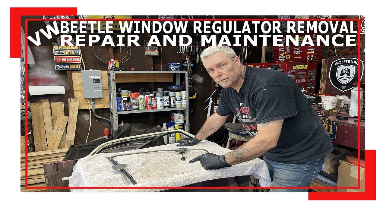 VW Beetle Window Regulator Removal and Maintenance Window Hard to roll up VW Restoration DIY