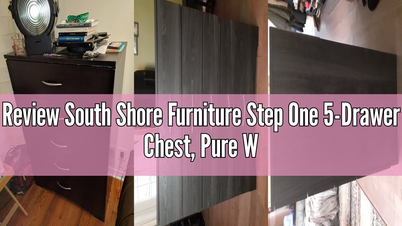 Review South Shore Furniture Step One 5-Drawer Chest, Pure White.