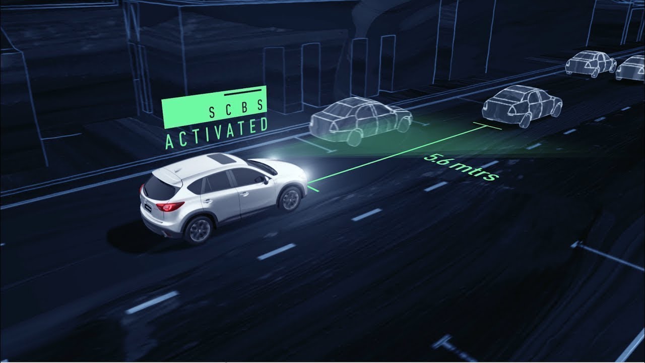 Mazda i-ACTIVSENSE: Smart City Brake Support (SCBS) - YouTube
