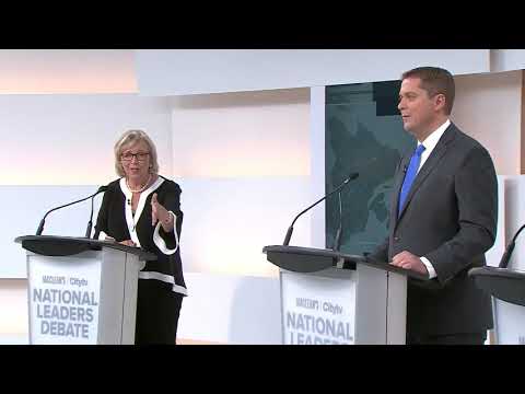 Elizabeth May and Scheer spar on China: "Oh really? No I'm afraid you haven't read the [treaty]"