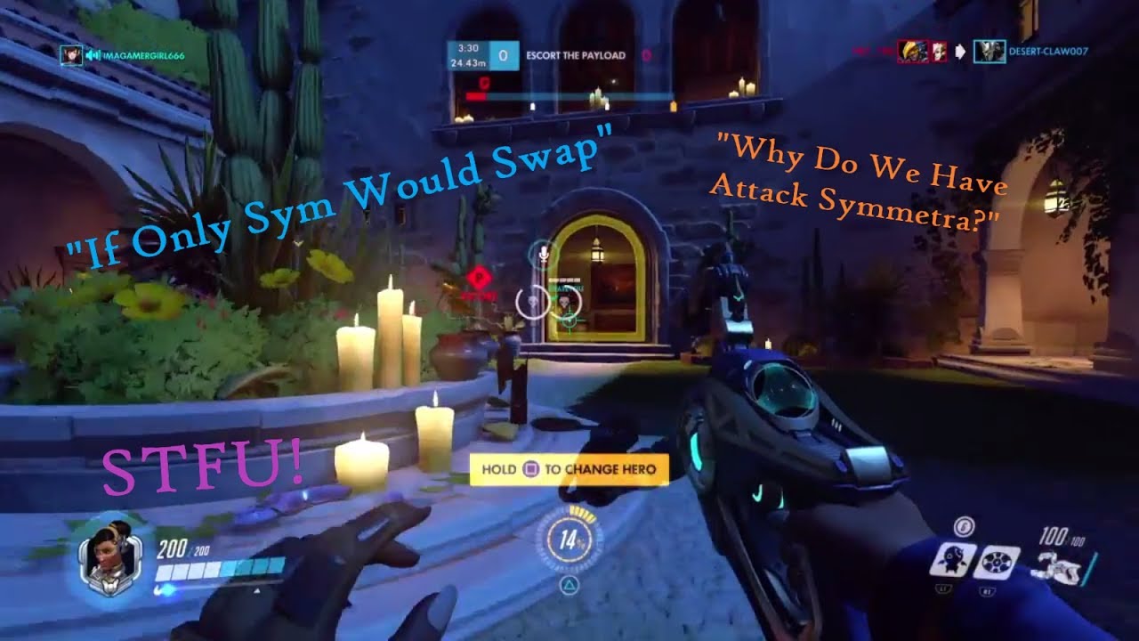 Salty Team Blames Attack Symmetra, but Carries Team on Defence and Wins | Dorado | Overwatch Ranked