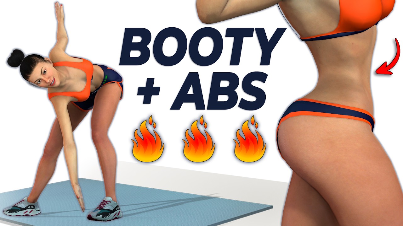 🍑 30-минутная Транформация Ягодиц и Пресса 👙 Быстрое Сжигание Жира на Животе! (Стоя, Без Прыжков)