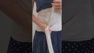 How to tie postpartum belly with Bengkung Belly Binding Wrap #bellybinding