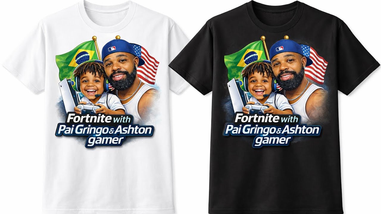 Fortnite com Pai Gringo🇺🇸 E Ashton Gamer 🇧🇷🎮