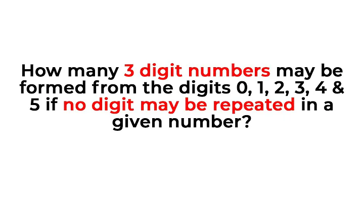How many 3 digit numbers may be formed without repetition