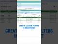 Create filters in Smartsheet #smartsheet #tutorials #spreadsheetsolutions #spreadsheetsolutions