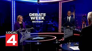 Jocelyn Benson, John James face off in first Michigan gubernatorial debate