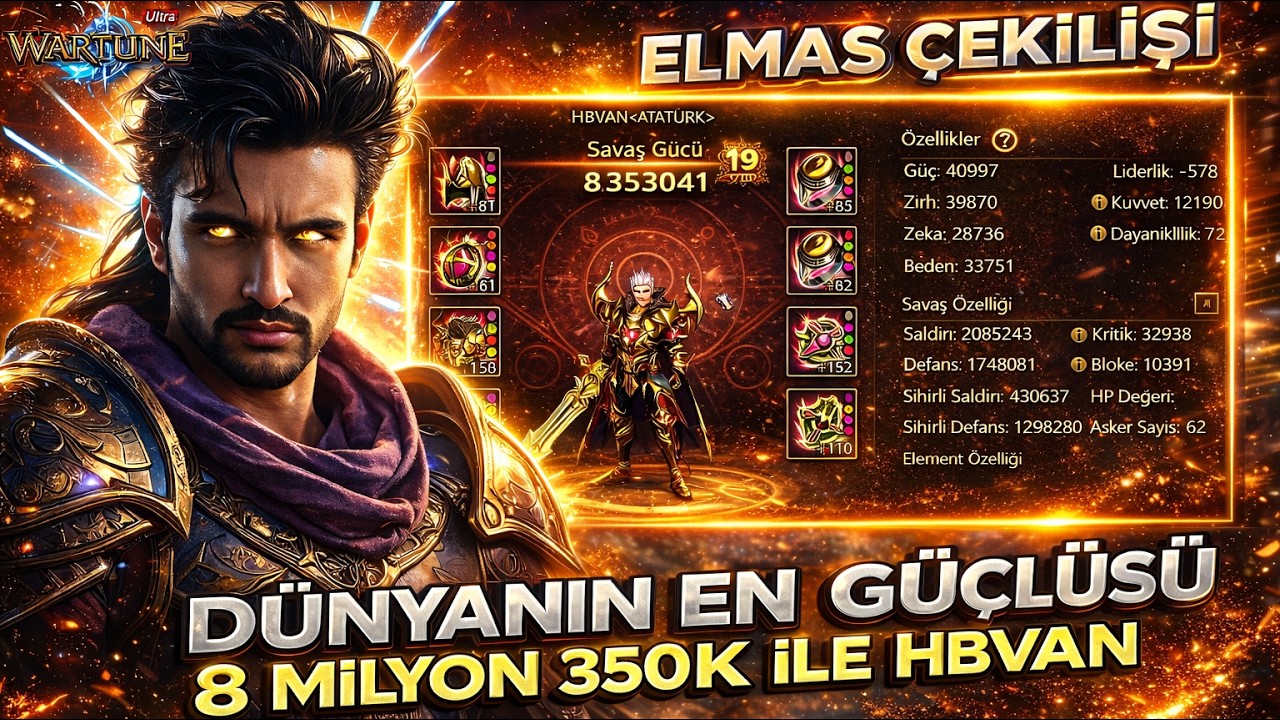WARTUNE ULTRANIN EN GÜÇLÜSÜ 8 MİLYON SG İLE HBVANI !!! Wartune Ultra Türkçe