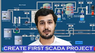 SCADA Programming Tutorial for Beginners | Create First Project | Wonderware Intouch SCADA | 2021