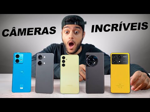 TOP 5 Celulares BARATOS com CÂMERAS INCRÍVEIS e que RODA TUDO 2024