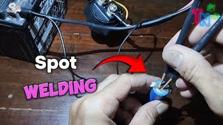 modal 15 ribu // Cara membuat Spot welding ( las titik ) menggunakan Bendik / switch stater motor