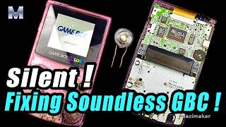 I Repaired Nintendo Game boy color. damaged speaker. GBC Restoration electronics antique replacement