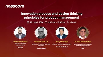 Innovation process and design thinking principles for product management | A nasscom webinar