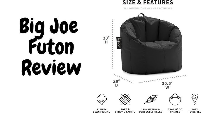 Big Joe Joey Bean Bag Chair with Included Filling-Grey - Bean Bags &  Inflatable Furniture