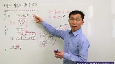 C언어 포인터 ⑧  배열명이 함수의 인수로 전달