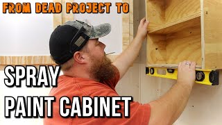 Spray Paint Cabinet Build | Small Woodworking Shop Organization