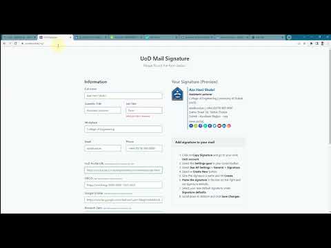 How to add signature to your UoD email | Aza H Shukri