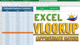 excel how to use vlookup (approximate match)