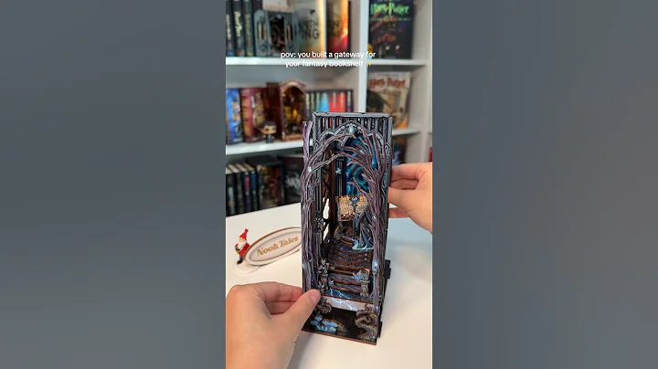 Fantasy bookshelf decor ideas 📚✨#bookshelf #bookshelfdecor #fantasy #diyideas #booknook