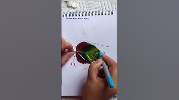 | Leaf printing | Leaf art | #leafpainting #leafart #shorts