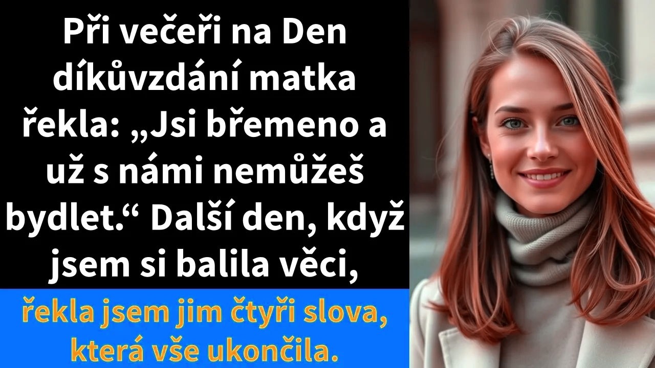 Máma mě před celou rodinou nazvala přítěží a řekla, ať už s nimi nebydlím. Druhý den ráno jsem si sbalila kufr a řekla čtyři slova, která nikdo nečekal: „Zaplaťte si své účty sami.“ Nikdo nevěděl,...