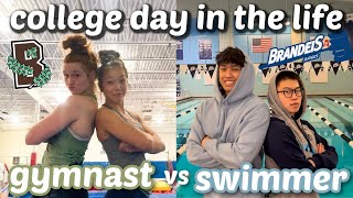 DAY IN THE LIFE: D1 GYMNAST vs SWIMMER