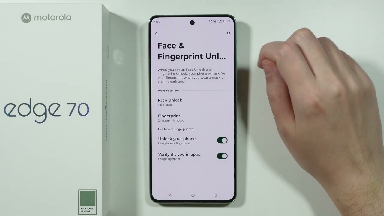 Motorola Edge 70: как разблокировать с помощью лица без свайпа (уберите свайп после разблокировки...