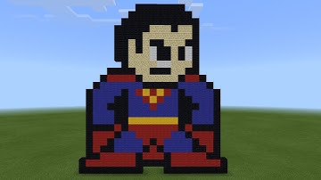 Minecraft Pixel Art tutorial: 8 bit Superman