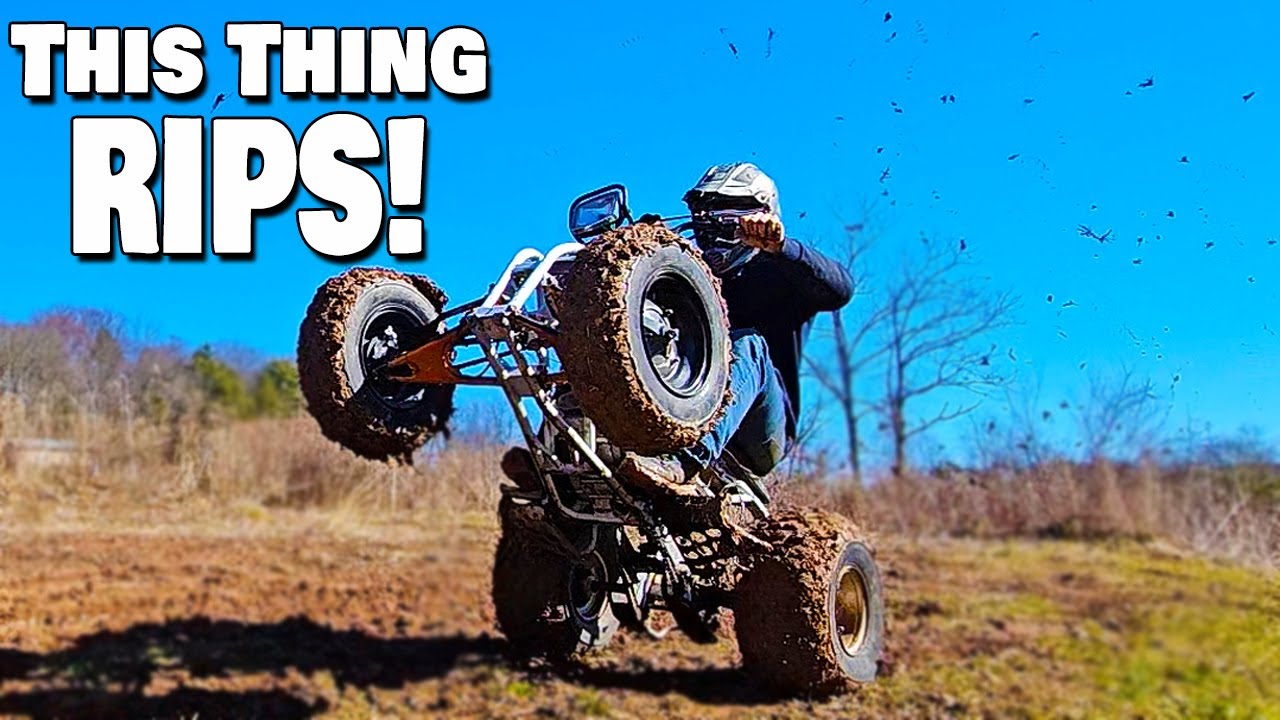 VIOLENT Yamaha Blaster First Ride! (INSANE POWER!) Turbo 2 Stroke Here We Come!