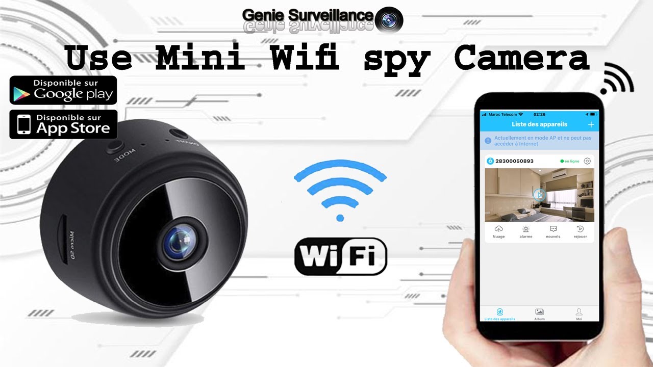 Mini Camera Sans Fil A9 Avec Wifi 1080P Full HD de vision nocturne