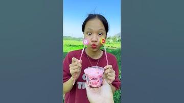 thử thách không cười với chiếc cốc kem ẩn chứa nhiều bí mật của chị gái kẹo  cam siêu ngon? #funny