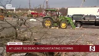 More than 70 feared dead after severe tornado moves through Mayfield, Kentucky