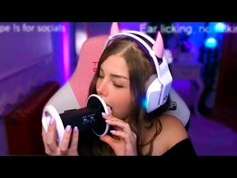 Видео: ASMR Ear Licking (3Dio) | telishamaree (Full Stream)