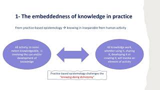 Knowledge Management   Lecture 3   Practice based perspective