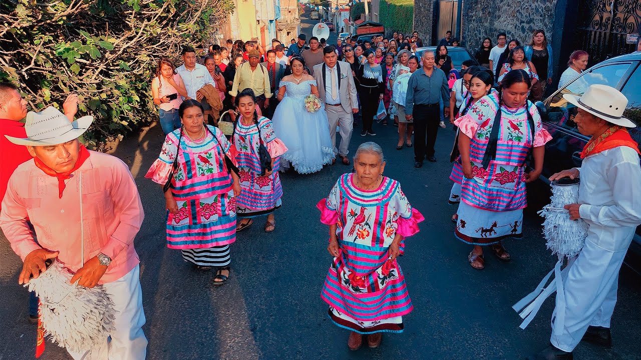 RECIBIMIENTO A LOS NOVIOS  CON FLOR DE NARANJO DESDE MILPA ALTA CDMX