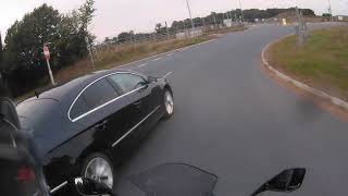 Idiot needs two lanes