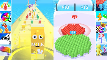 ✅ Max Level Games - Juice Run Vs Count Masters - Gameplay Walkthrough