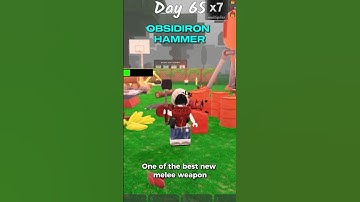 New melee weapon OBSIDIRON HAMMER #99nightintheforest #roblox