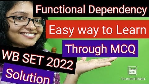 WB SET Computer Science 2022 Answer Key | Important MCQs GATE |NET  |SET Functional Dependency |DBMS