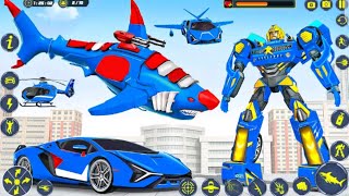 SHARK ROBOT CAR TRANSFORMATION GAME PART#1... screenshot 4