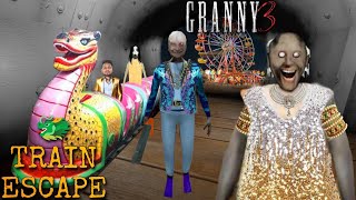 Granny 3 Dragon 🐉 Train Escape Gameplay | Granny Grandpa chale Mela Ghumne 😂n screenshot 3