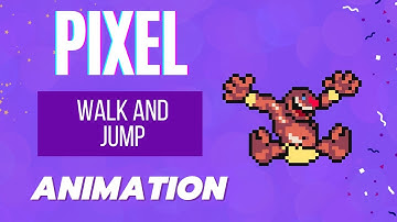 Walk And Jump Animation - Pixel Art in Piskel | Pixel Art ! | Free Assets