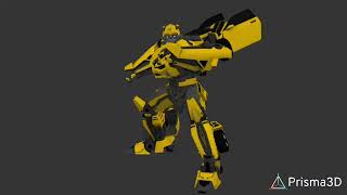 Transformer bumblebee animation 3D [Prisma 3D]