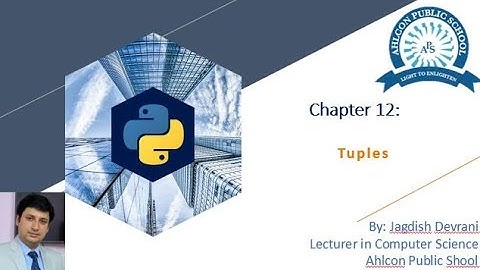Class XI Chap 12 Tuples