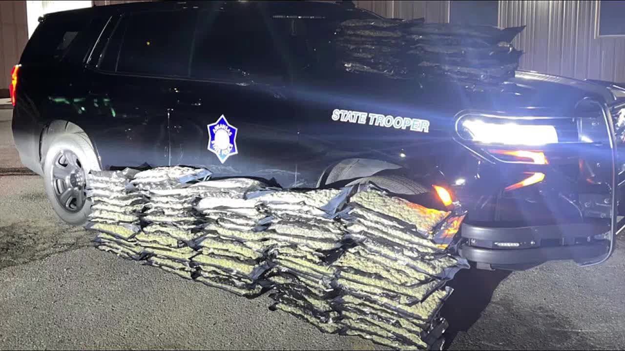 State troopers seize nearly 200 pounds of illegal marijuana - YouTube