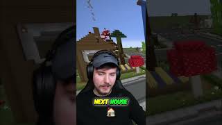 MrBeast Reacts To CRAZY Minecraft Snow Globe House Build! #shorts